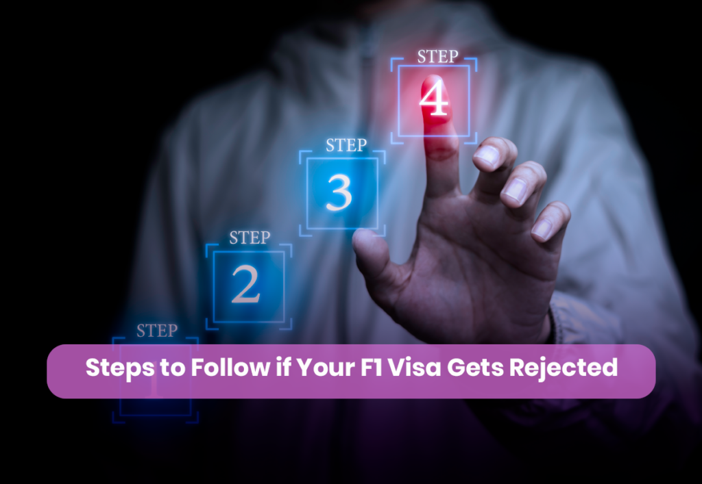 Steps for F1 visa rejection