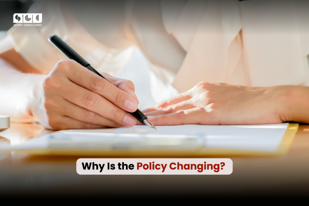 Change in policy